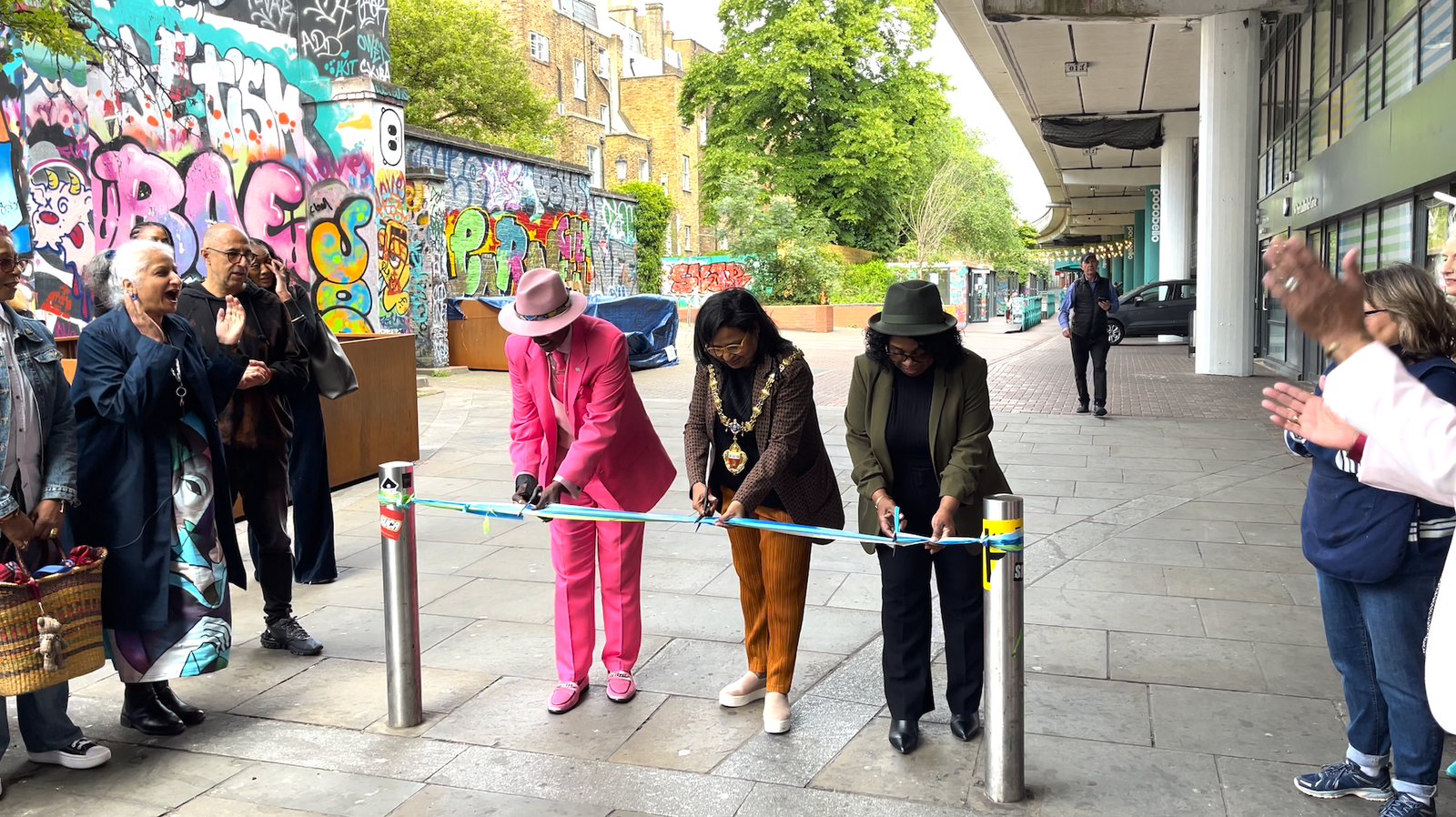 Walk of Honour ribbon-cutting launch event with local community